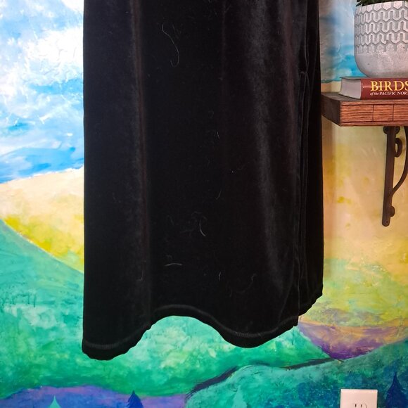 Baxter & Wells size S long black velvet dress with pockets, GREAT condition - Picture 3 of 5